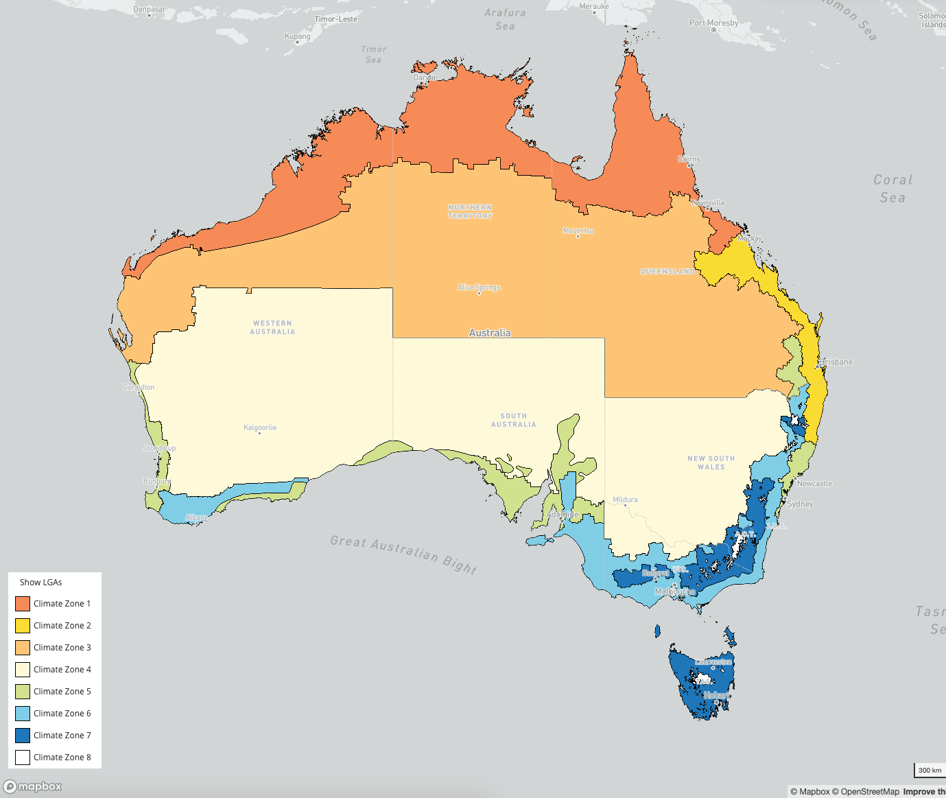 Australian Climate Zone Map