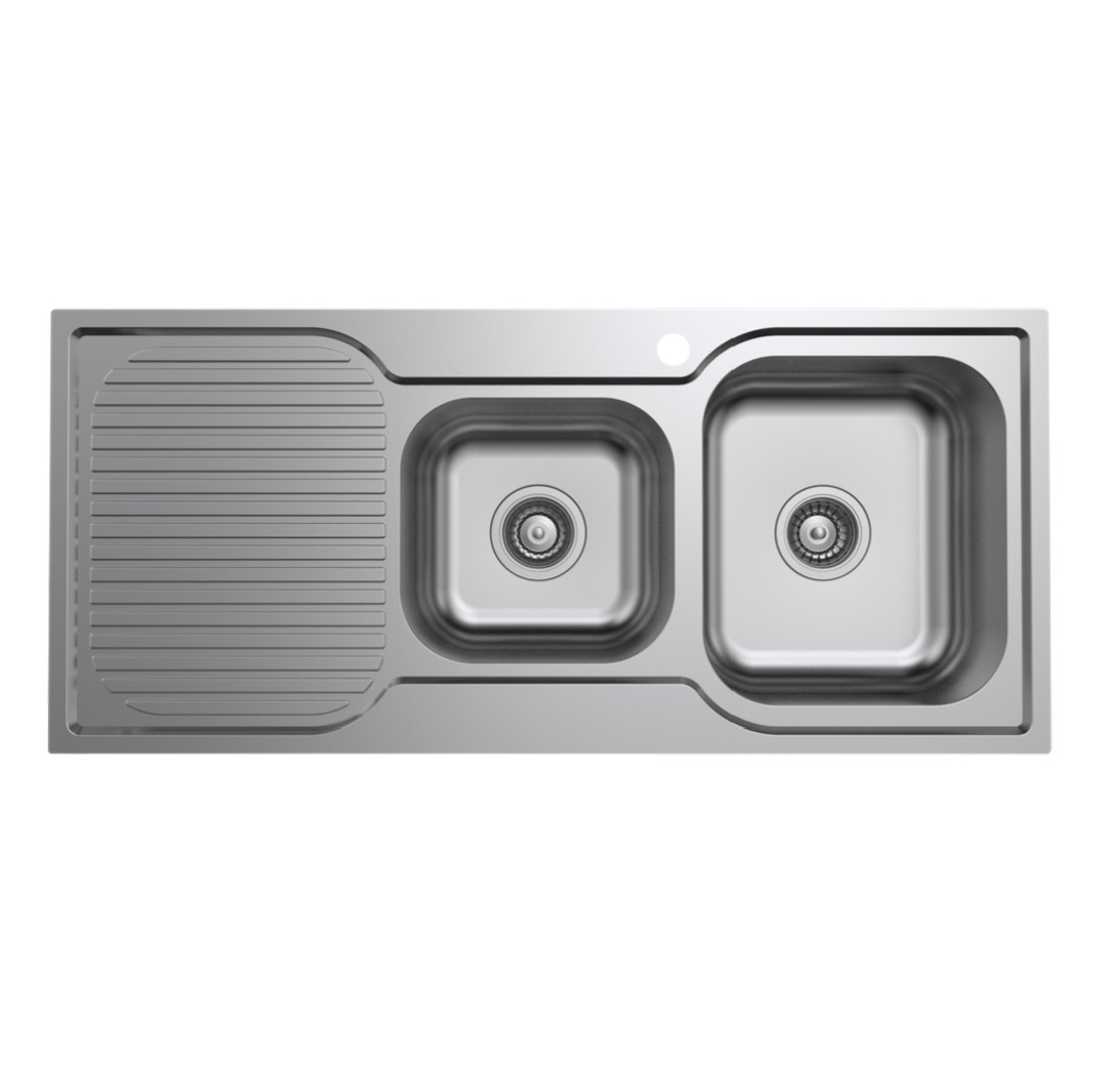 Mondella Cadenza 1 & 3/4 Right Hand Bowl Sink with Drainer