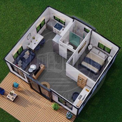 Oasis 1Bed Floorplan 3D